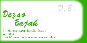 dezso bajak business card
